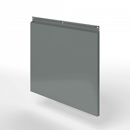 Фасадная металлокассета закрытого типа оцинкованная с порошковым покрытием 0,7x1020х475мм RAL 7005 Мышино-серый