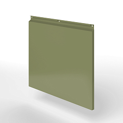 Фасадная металлокассета закрытого типа оцинкованная с порошковым покрытием 0,7x380х370 мм RAL 6013 Тростниково-зелёный