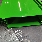 Заборный парапет с капельником угловой оцинкованный с порошковым покрытием 0,45мм RAL 6029