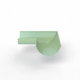 Угол 90 градусов водосточного желоба оцинкованный порошок ф150х400х400мм RAL 6019