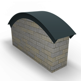 Парапет радиусный 1,2 мм (RAL 7026) полиэстер