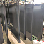 Фасадная металлокассета открытого типа 1 мм (RAL 7031) оцинкованная, с порошковым покрытием