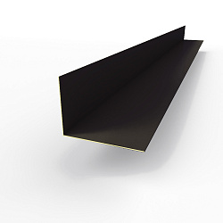 Планка угла внутренняя RAL 8022 оцинкованная c порошковым покрытием 0,45мм