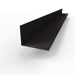 Планка угла внутренняя RAL 8022 оцинкованная c порошковым покрытием 0,45мм