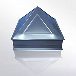 Колпак на столб стандартный оцинкованный с полимерным покрытием до 800мм RAL 5002