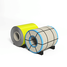 Рулон оцинкованный 0,5х1250мм (RAL 1026) с полимерным покрытием (полиэстер)