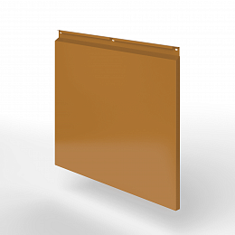 Фасадная металлокассета закрытого типа оцинкованная с порошковым покрытием 0,7x820х370мм RAL 8001 Охра коричневая