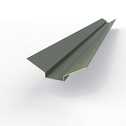 Ендова верхняя фигурная 0,45 мм (RAL 7005) оцинкованная c порошковым покрытием