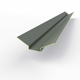 Ендова верхняя фигурная 0,45 мм (RAL 7005) оцинкованная c порошковым покрытием