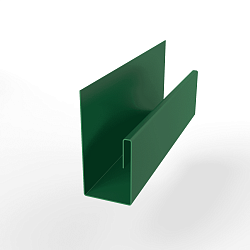 Планка П-образная для забора оцинкованная с порошковым покрытием 0,45мм ширина менее 625 мм RAL 6029