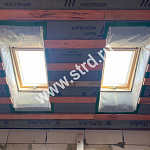 Окно мансардное ПВХ белый ручка снизу Fakro PTP-V U3  ThermoPro Profi 114*118см