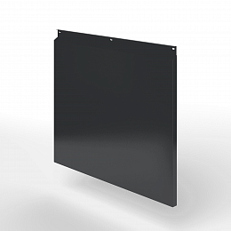 Фасадная металлокассета закрытого типа оцинкованная с порошковым покрытием 0,7x820х370мм RAL 9011 Графитно-чёрный