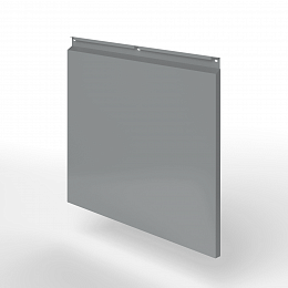 Фасадная металлокассета закрытого типа оцинкованная с порошковым покрытием 0,7x1020х475мм RAL 9023 Перламутровый тёмно-серый