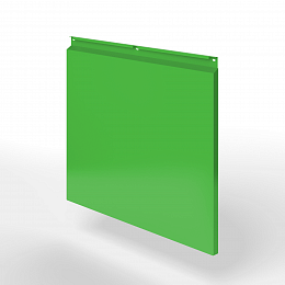 Фасадная металлокассета закрытого типа оцинкованная с порошковым покрытием 0,7x820х370мм RAL 6018 Желто-зелёный