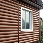 Металлосайдинг Блок-Хаус оцинкованный с полимерным покрытием 0,45х360мм RAL 7024