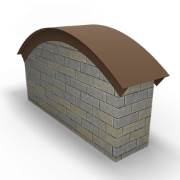 Парапет радиусный 0,45 мм (RAL 8025) полиэстер