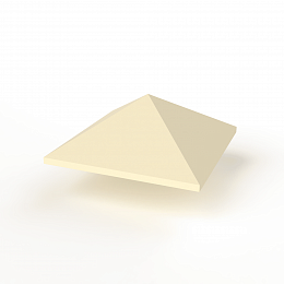 Колпак на столб стандартный оцинкованный с полимерным покрытием до 800мм RAL 1015