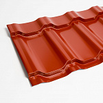 Металлочерепица Kvinta plus оцинкованная с полимерным покрытием 0,45х1210мм RAL 3009