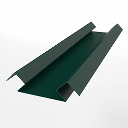 Планка угла внутреннего сложного для металлосайдинга экобрус оцинкованная с полимерным покрытием 0,45mm RAL 6005