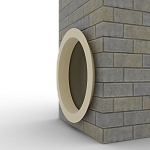 Откос радиусный 0,4 мм (RAL 1015) c порошковым покрытием