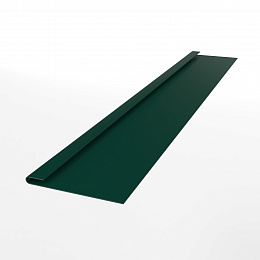 Планка завершающая для металлосайдинга экобрус оцинкованная с порошковым покрытием 0,45мм ширина менее 625 мм RAL 6005