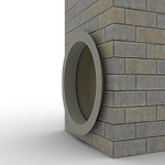 Откос радиусный 0,5 мм (RAL 7030) c порошковым покрытием