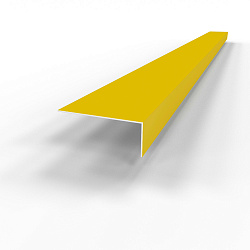 Лобовая планка (RAL 1023) оцинкованная, с порошковым покрытием 0,45 мм