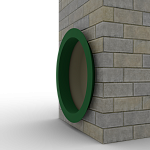 Откос радиусный 0,7 мм (RAL 6035) c порошковым покрытием