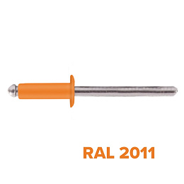 Заклепка 3.2x10 (RAL 2011) A2/A2 вытяжная