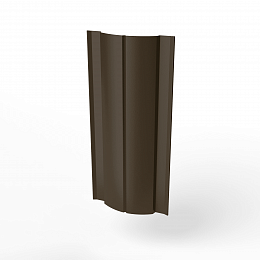 Штакетник полукруглый металлический оцинкованный с полимерным покрытием 0,5х100мм полукруглый фигурный RR 32