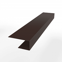 Планка завершающая (RAL 8017) с порошковым покрытием 0,45 мм (ширина более 625 мм)