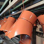 Воронка желоба оцинкованная накладная порошок ф220мм RAL 8004