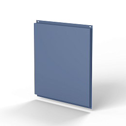 Фасадная металлокассета 795x530 (RAL 5014) открытого типа, с порошковым покрытием 0,7 мм