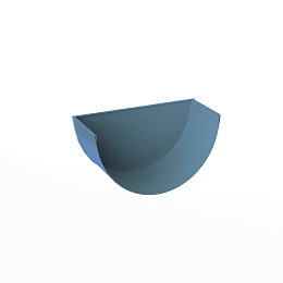 Заглушка желоба водосточного оцинкованная порошок ф120мм RAL 5024