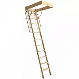 Лестница деревянная Docke Premium складная 3-сегментная 120*70см 300см