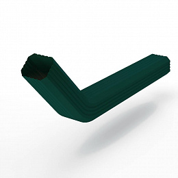 Труба прямоугольная с коленом водосточная полиэстер Grand Line Vortex 3000мм RAL 6005