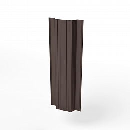 Штакетник прямоугольный оцинкованный с полимерным покрытием 0,45х118мм прямоугольный фигурный RAL 8017