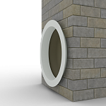 Откос радиусный 1 мм (RAL 9003) c порошковым покрытием