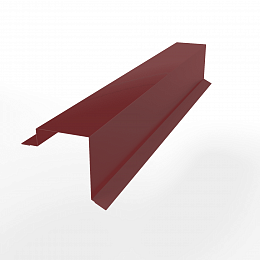 Торцевая планка (RAL 3011) оцинкованная, с порошковым покрытием 0,45 мм (ширина менее 625 мм)