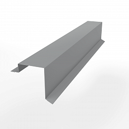 Торцевая планка (RAL 7004) оцинкованная, с порошковым покрытием 0,45 мм (ширина более 625 мм)