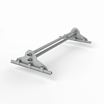 Снегозадержатель трубчатый плоскоовальный 3000мм фальц 40x20-1,0-2,0-3 оцинкованная сталь с порошковым покрытием RAL 9006