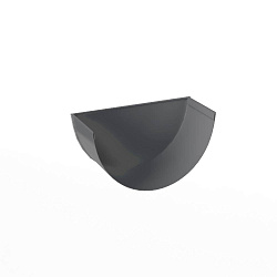 Заглушка желоба водосточного оцинкованная порошок ф120мм RAL 9022