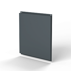 Фасадная металлокассета 1160x1160 (RAL 7011) открытого типа, с порошковым покрытием 0,7 мм