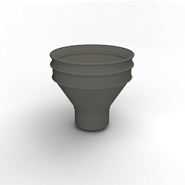 Воронка водосточная ф130х350мм (RAL 7039) водосборная, c порошковым покрытием