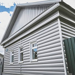 Металлосайдинг Блок-Хаус оцинкованный с полимерным покрытием 0,45х360мм RAL 8004