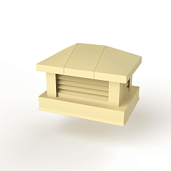 Дымник на трубу с жалюзи оцинкованный с полимерным покрытием до 1200мм RAL 1014