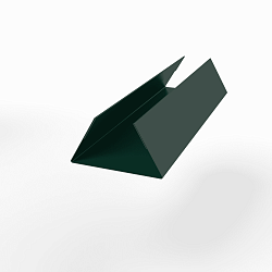 Планка стыковочная составная нижняя для фальцевой кровли оцинкованная с порошковым покрытием 0,45мм ширина менее 625 мм RAL 6005