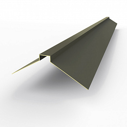 Конек фигурный 0,45 мм RAL 7022 оцинкованный, с порошковым покрытием