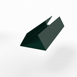 Планка стыковочная составная нижняя для фальцевой кровли оцинкованная с порошковым покрытием 0,45мм ширина менее 625 мм RAL 6005