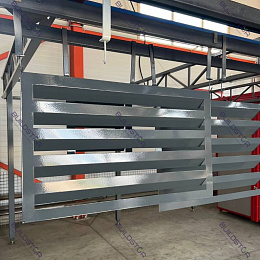 Вентиляционная решетка 230x230 наружная c рамкой оцинк. порошок 0.7мм RAL 7004